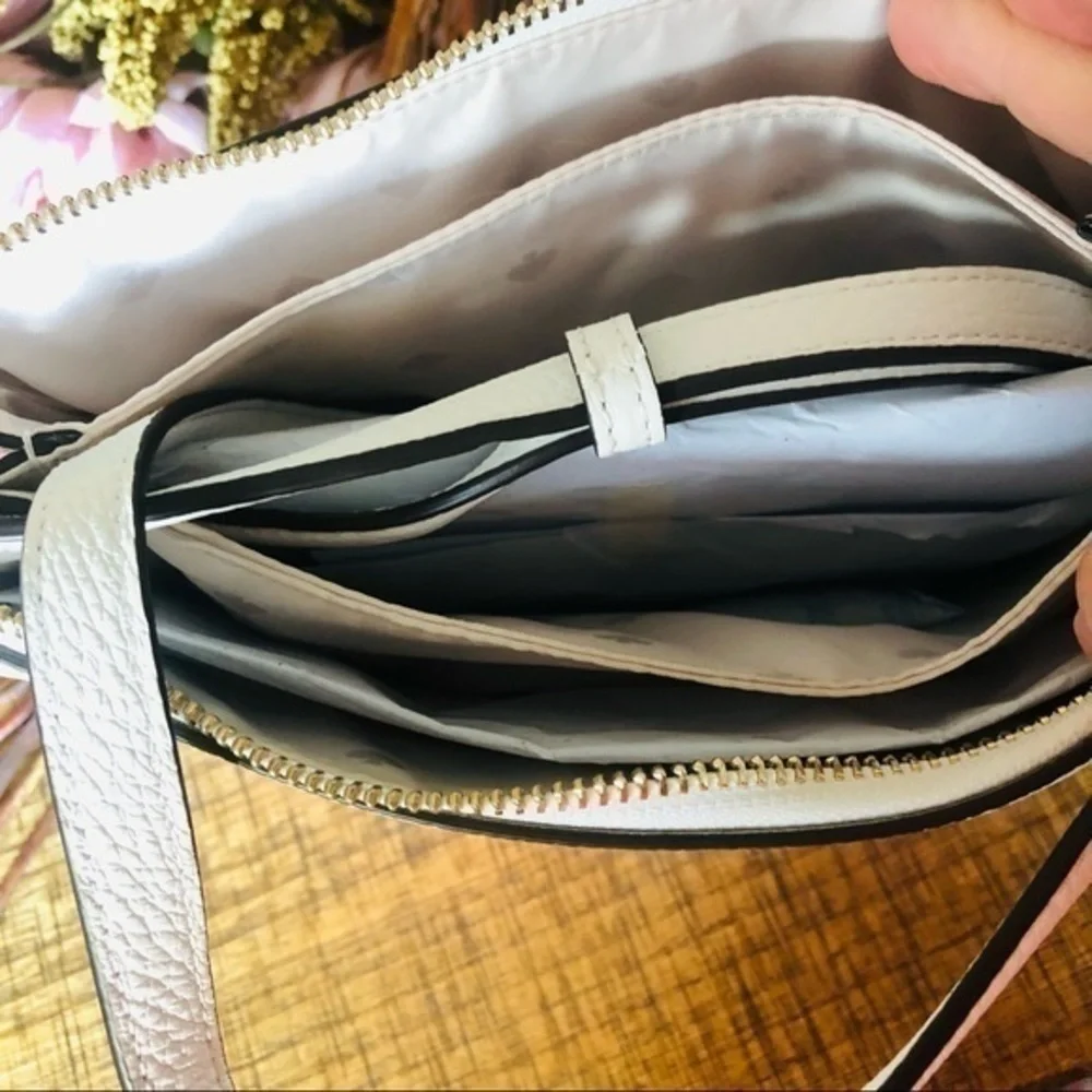 Kate Spade New York Striped Canvas & Leather Crossbody Bag NWT